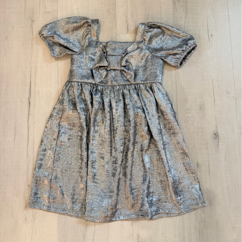 GAP Silver Metallic Bow‎ Girls' Party Dress